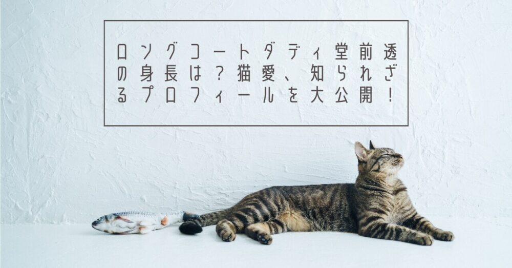 ロングコートダディ堂前透の身長は?猫愛、知られざるプロフィールを大公開!