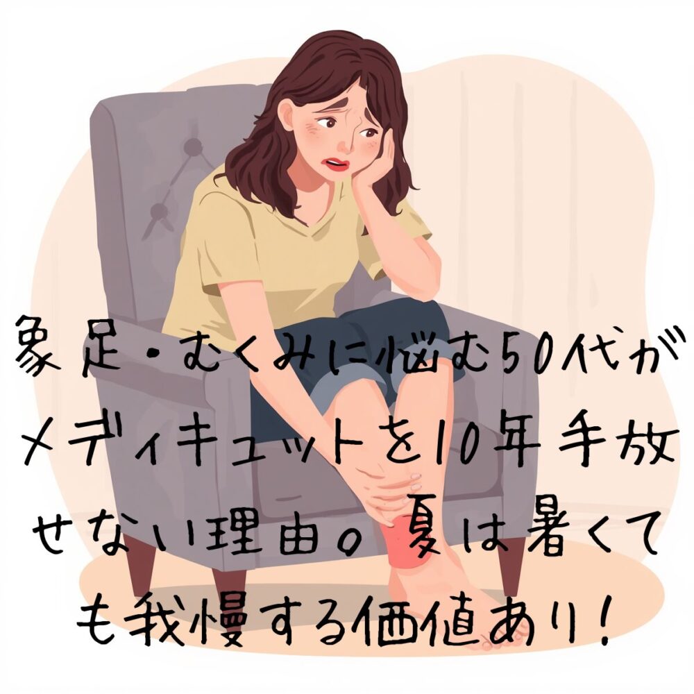 象足・むくみに悩む50代がメディキュットを10年手放せない理由。夏は暑くても我慢する価値あり!
