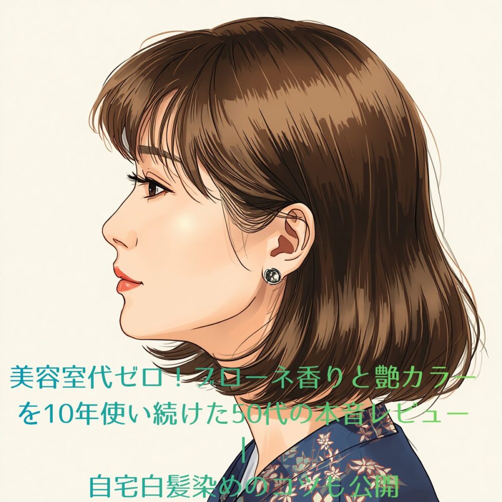 美容室代ゼロ!ブローネ香りと艶カラーを10年使い続けた50代の本音レビュー|自宅白髪染めのコツも公開