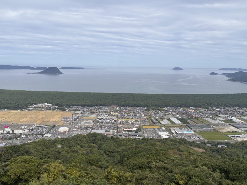 唐津鏡山展望台の眺望写真